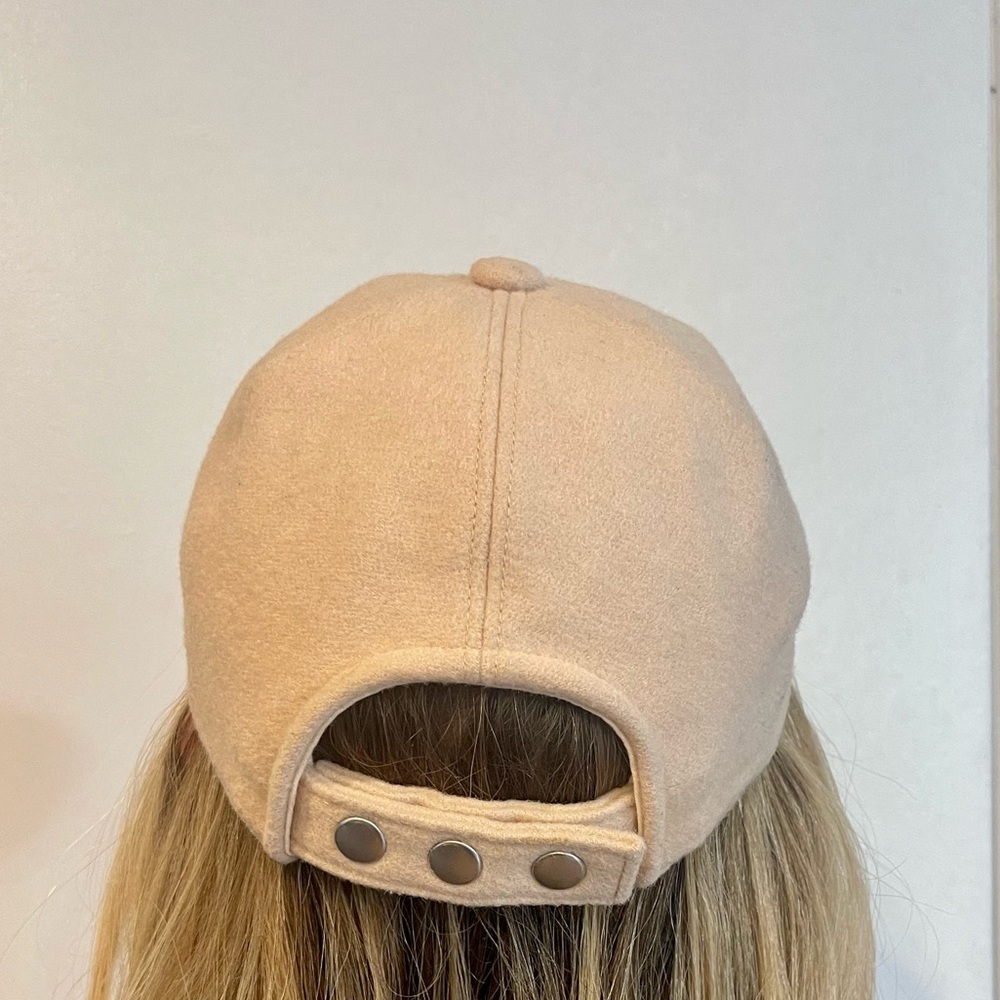 Lambswool Beige Hat Attack Baseball Cap - image 2